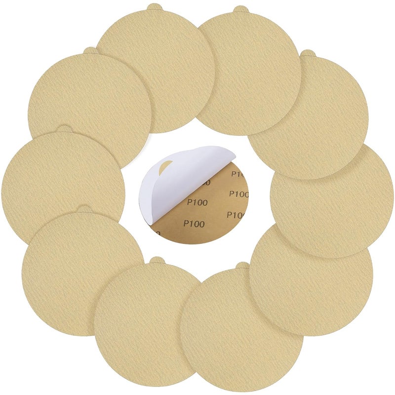 Shawya 50 PCS 6 Inch PSA Sanding Discs 100 Grit Self Adhesive Sticky-Back Sandpaper for Easy Attachment Premium Quality Sanding Disc for Efficient Sanding Performance - Image 1